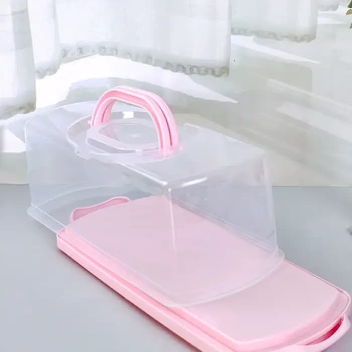Boîte à pain rectangulaire multifonctionnelle avec couvercle transparent et poignée