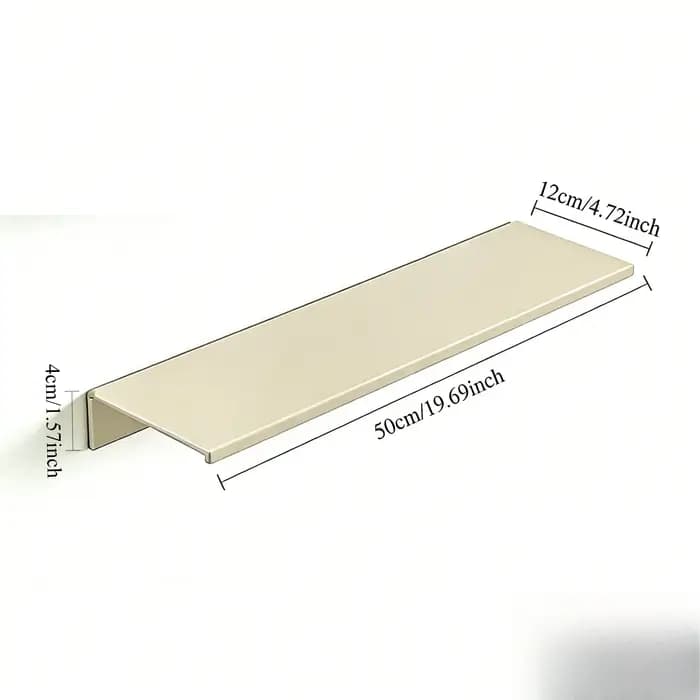 Étagères murales de décoration de chambre à coucher, sans perçage, salle de bain, bureau, salon, étagères flottantes en métal, stockage monocouche, livres de plantes