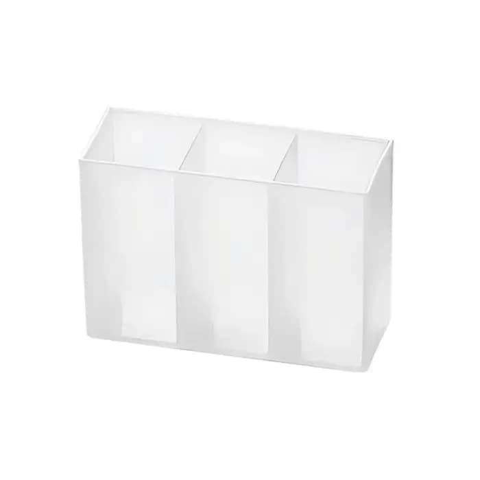 Mini boîte de rangement en plastique à 3 grilles