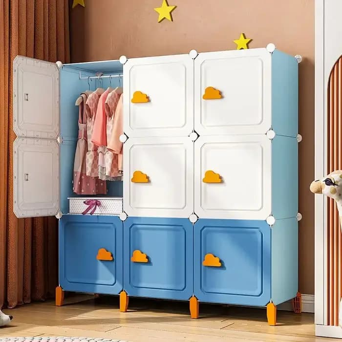 Armoire De ménage chambre meubles organisateur support armoires en plastique pliable enfants casier organisateur De Zapatos