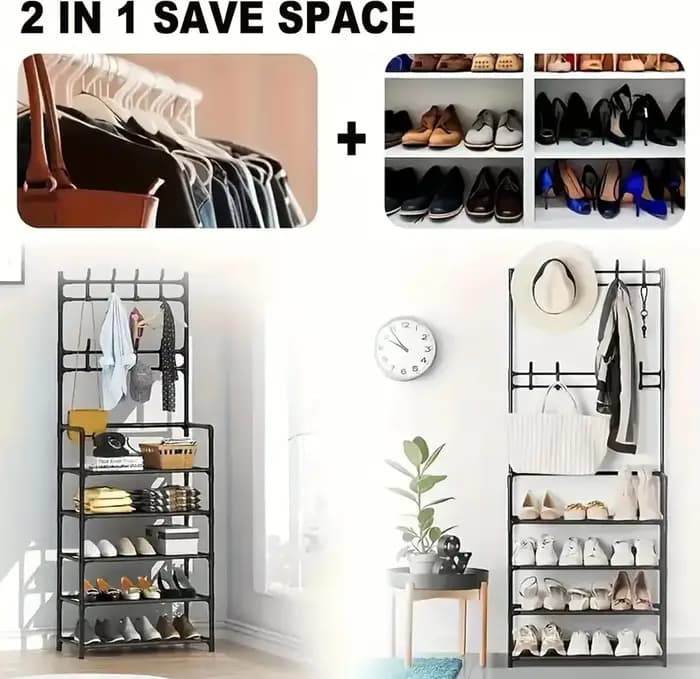 Support de rangement sur pied à 5 couches