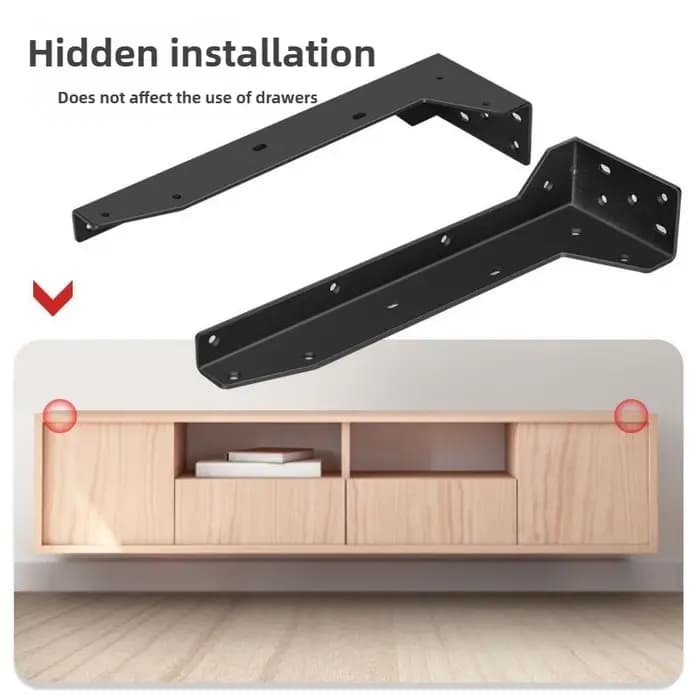 Support d'armoire robuste, étagère triangulaire murale, armoire suspendue épaisse, accessoires fixes, outils d'installation domestique