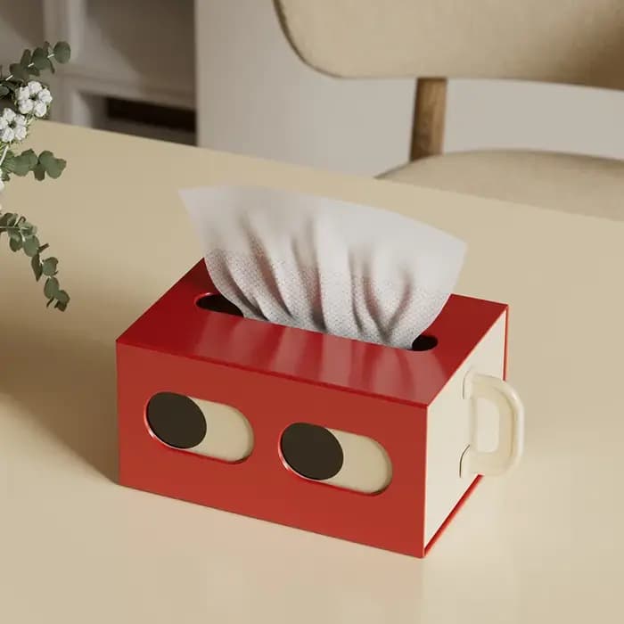 Couvercle de boîte à mouchoirs rectangulaire mignon, support de boîte à mouchoirs moderne pour salle