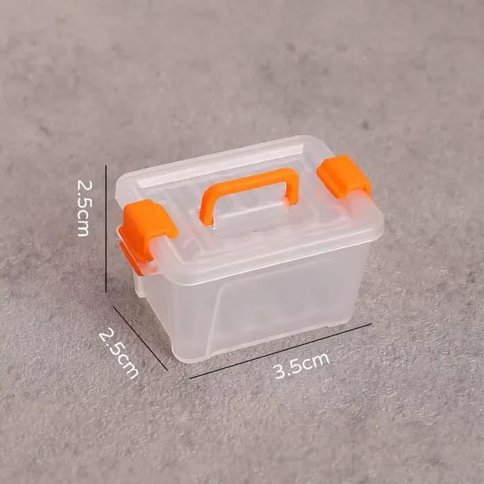 5 Mini valise boîtes de rangement transparentes