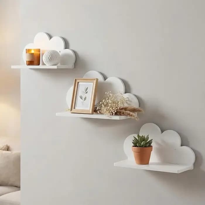 Ensemble d'étagères flottantes Cloud