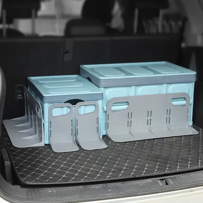 Organisateur de coffre de voiture multifonctionnel avec support de rangement fixe et déflecteur en plastique solide