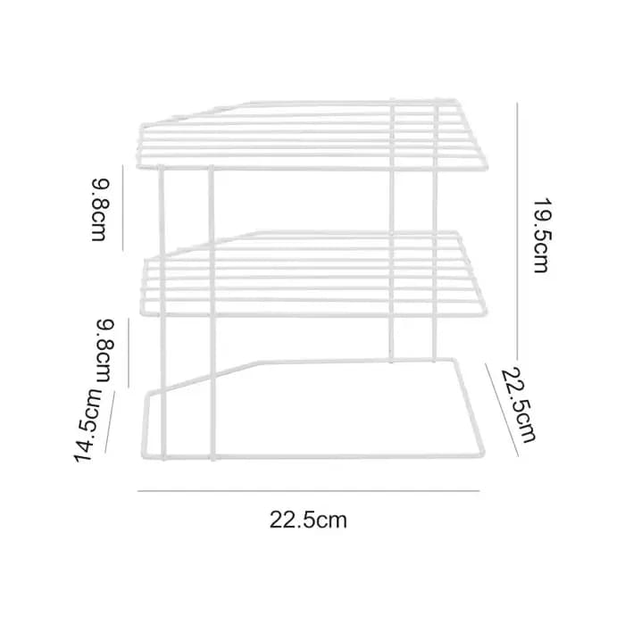 Étagère d'angle de comptoir de cuisine 1 pièce, support mobile pour pots à épices, assiettes et bols