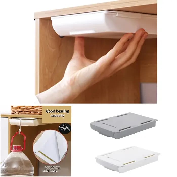 Boîte de rangement cachée, tiroir de rangement de bureau, support de rangement de Table en plastique