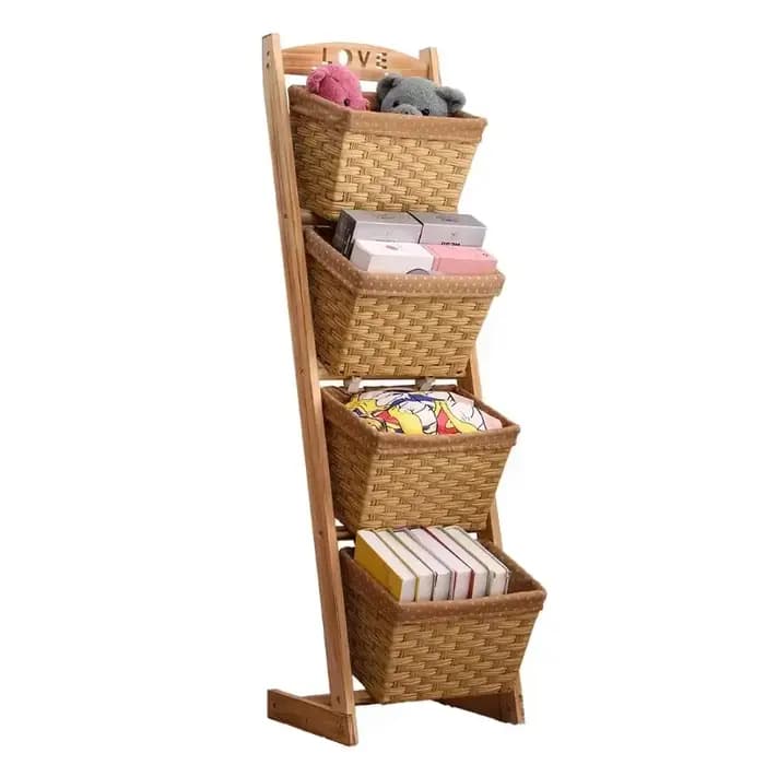Support de rangement de Type sol en bois massif