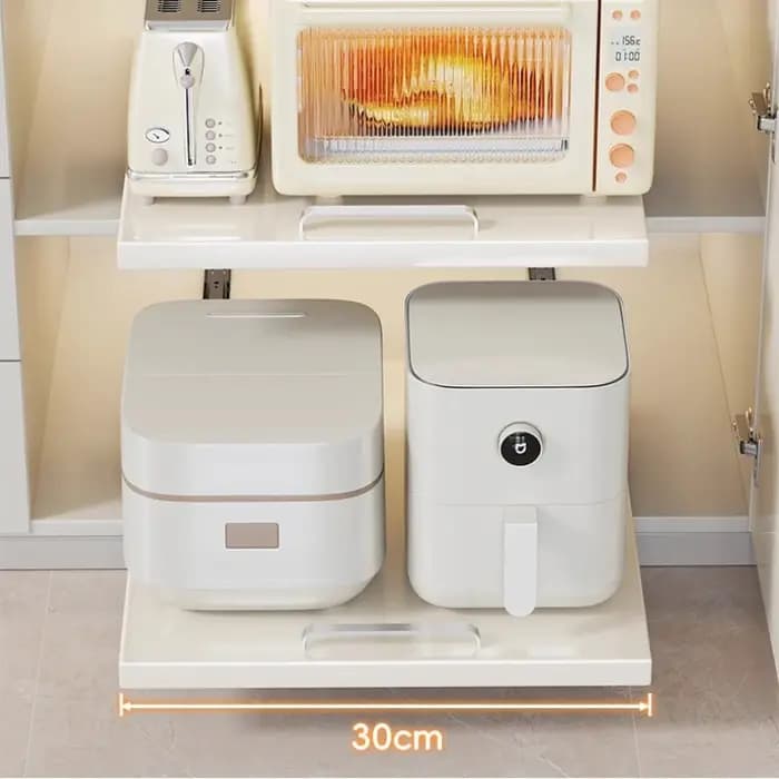 Étagère extractible de cuisine chromée réglable
