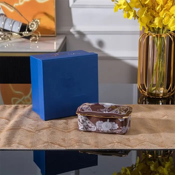 Boîte de rangement en céramique pour la maison