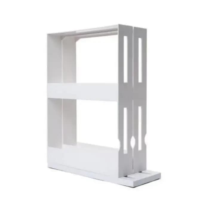 Support de stockage d'épices en plastique à 2 niveaux, Rotation à 90 degrés, étagère de rangement ro
