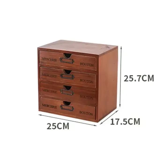 Étagère de rangement en papier et bois Vintage