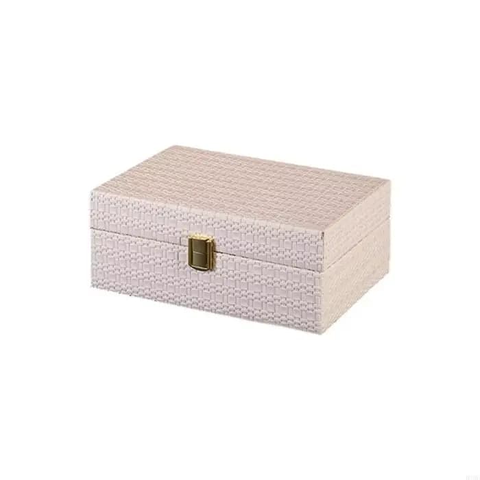 Boîte rangement en élégante avec boucles en métal, pour garde-robe, placard, décoration organisation
