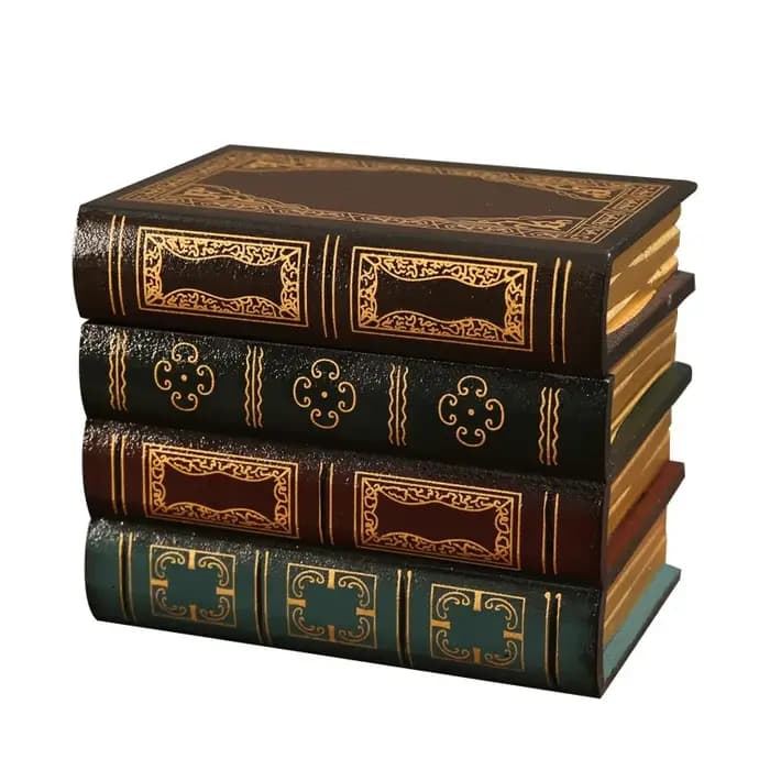 Accessoires de décoration rétro européens en forme de faux livre