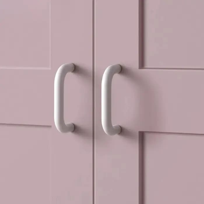 Poignées de meuble blanches et vertes pour armoire