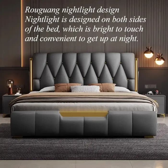 Lit Queen Size avec rangement