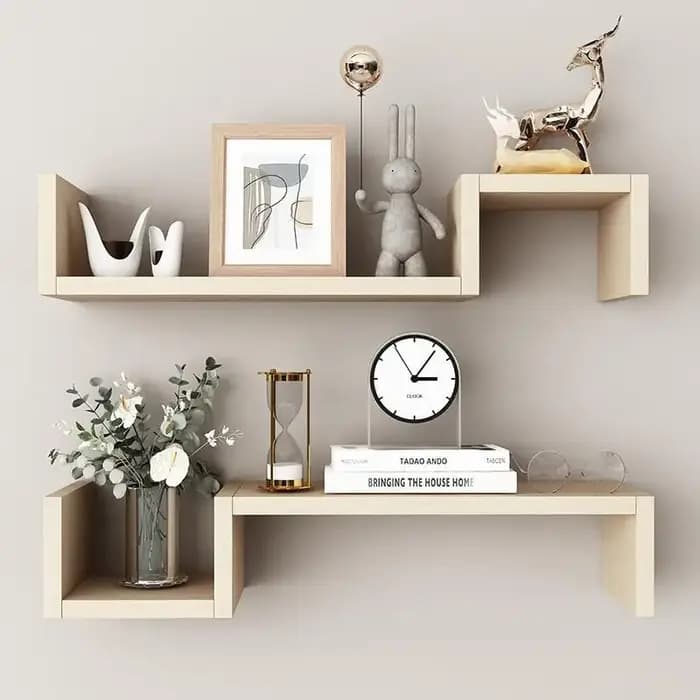 Nouvelles étagères murales pour salon et chambre, avec des designs de grille simples, librement combinables et créatifs