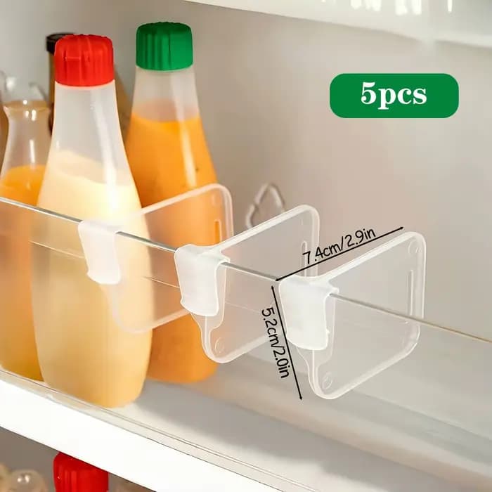 Organisateur de réfrigérateur transparent et robuste, 5 10 15 20 pièces, séparateurs réglables, rang