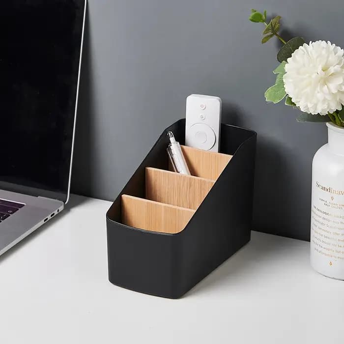 Organisateur de télécommandes de bureau, support de télécommande TV, boîte de rangement de table, organisateur multifonctionnel pour chambre, salon, bureau