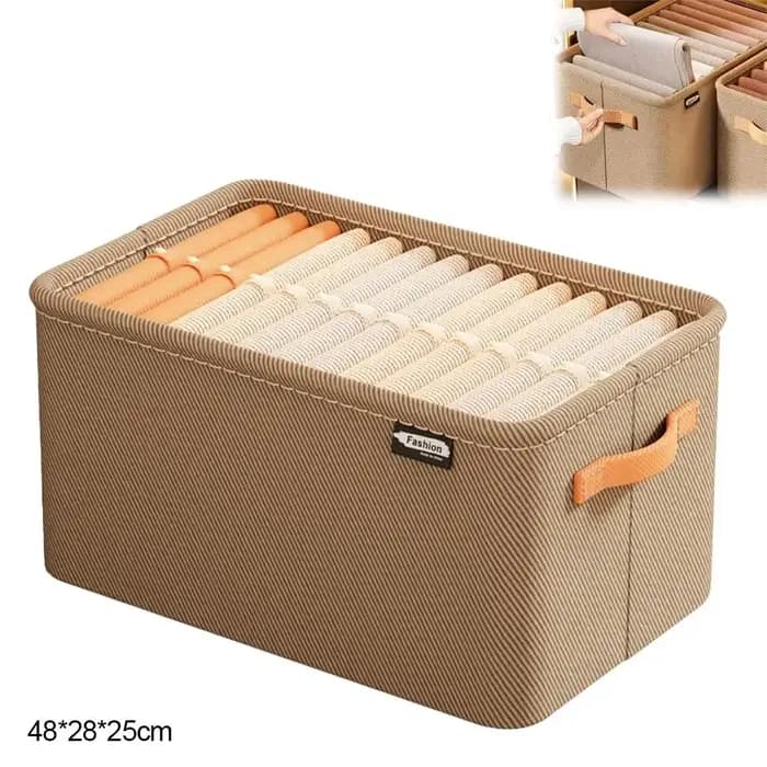 Organisateur de rangement portable pour chambre à coucher : Boîtes pliables en tissu pour pantalons