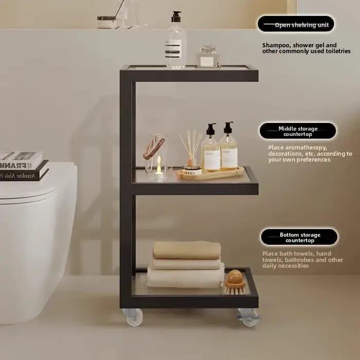 Organisateur de rangement de salle de bain spacieux