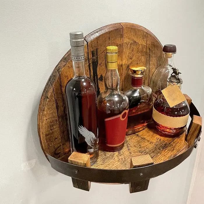 Porte-Bouteille de Vin Mural en Bois