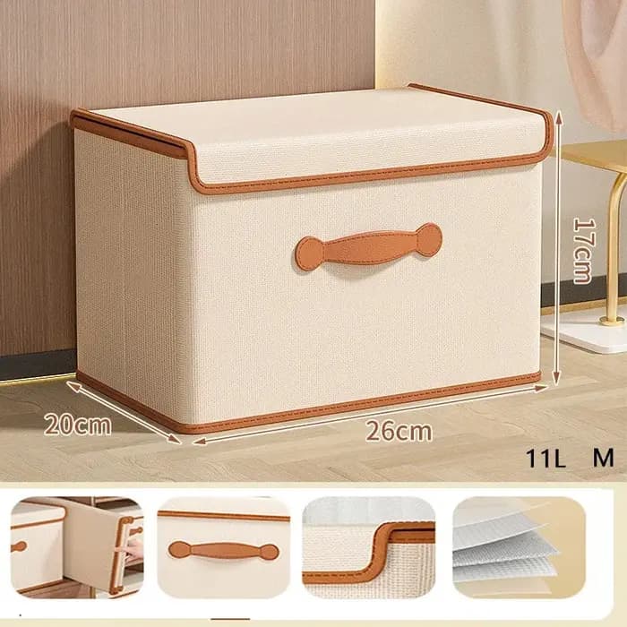 Boîte de rangement pour vêtements avec couvercle