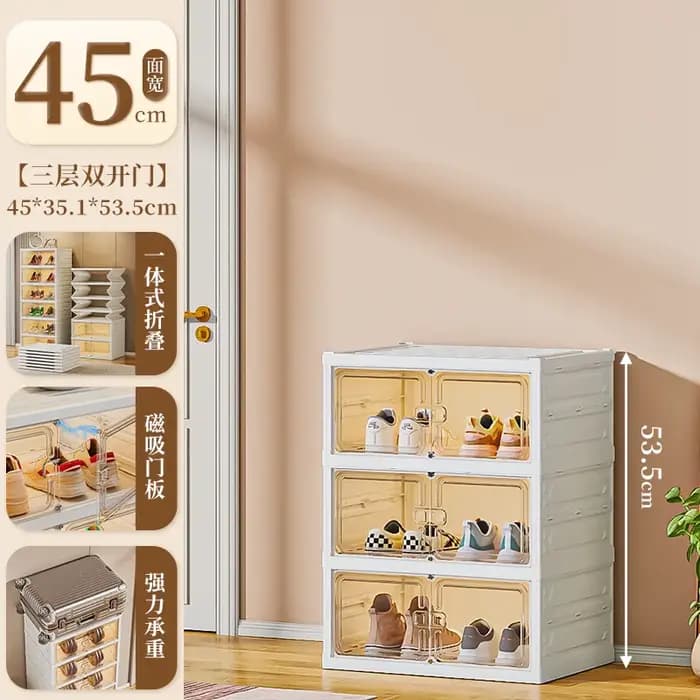 Étagère à chaussures pliable de style nordique, organisateur gain de place, rangement pour entrée, a