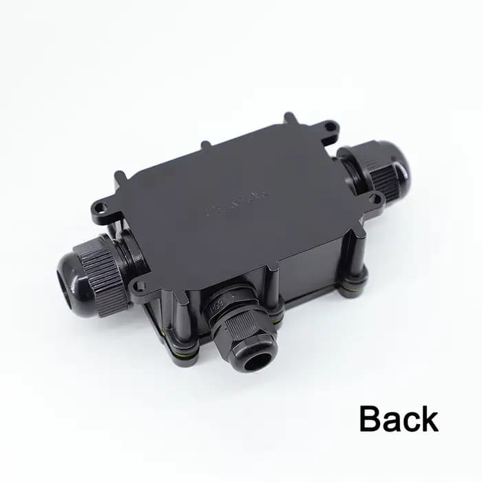 Boîtier de jonction étanche IP68 pour extérieur – Noir