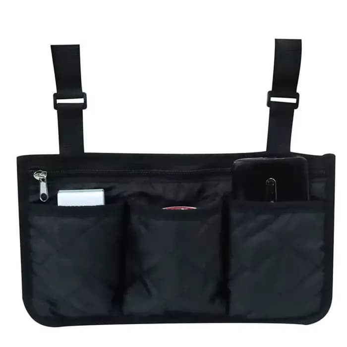 Accoudoir de fauteuil roulant Sac De Rangement Étanche Fauteuil Roulant Organisateur Latéral Sac Accoudoir Universel Sac De Rangement Latéral Convient À La Plupart Des Fauteuils Roulants