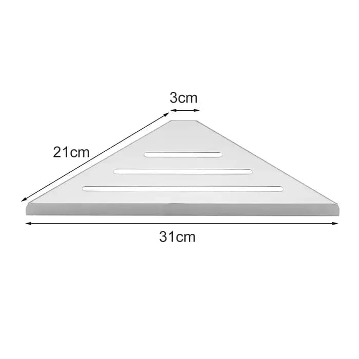 Étagère d'angle robuste en acier inoxydable 304 pour salle de bain, sans perçage, pour shampoing et produits de toilette