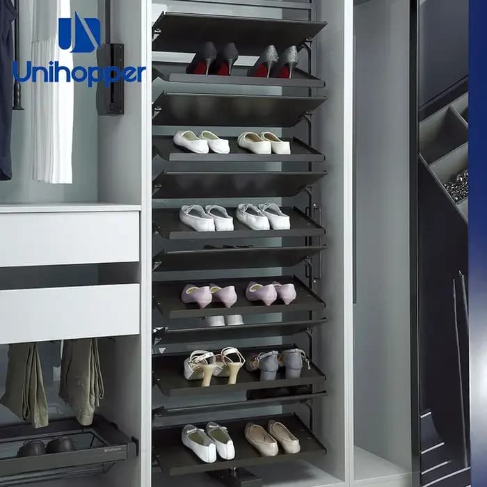 Unihopper fabricant grand armoire de rangement de chaussures rotative à 360 degrés meubles