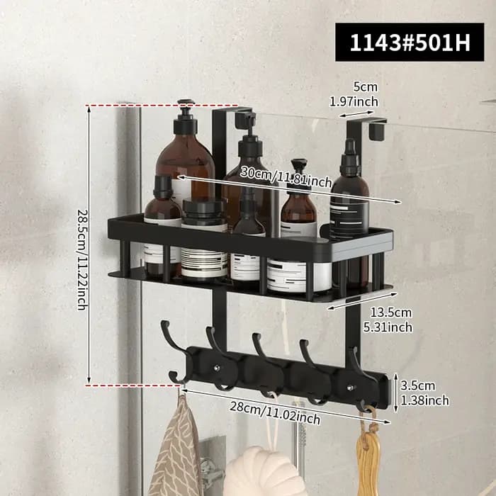 Support de rangement mural pour salle de bain