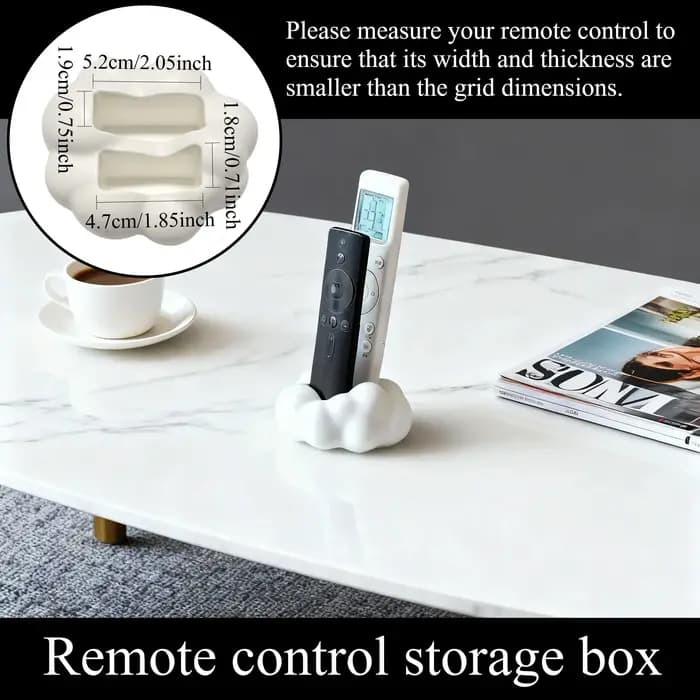 Support de télécommande mignon en forme de nuage 3D - Organisateur de rangement de bureau pour télécommandes de
