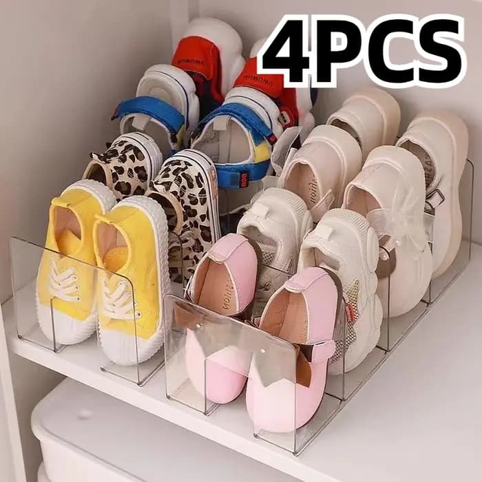 Étagère de rangement pour chaussures à 4 compartiments