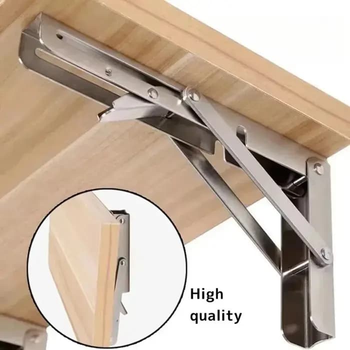 Supports d'étagère pliants triangulaires robustes en acier inoxydable