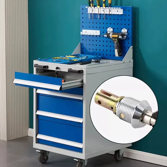 Durable 180 de serrure de boîte à outils de liaison d'insertion d'armoire de fer ° Serrure de tiroir de déverrouillage à Rotation, languette de fixation, serrure de classeur Portable