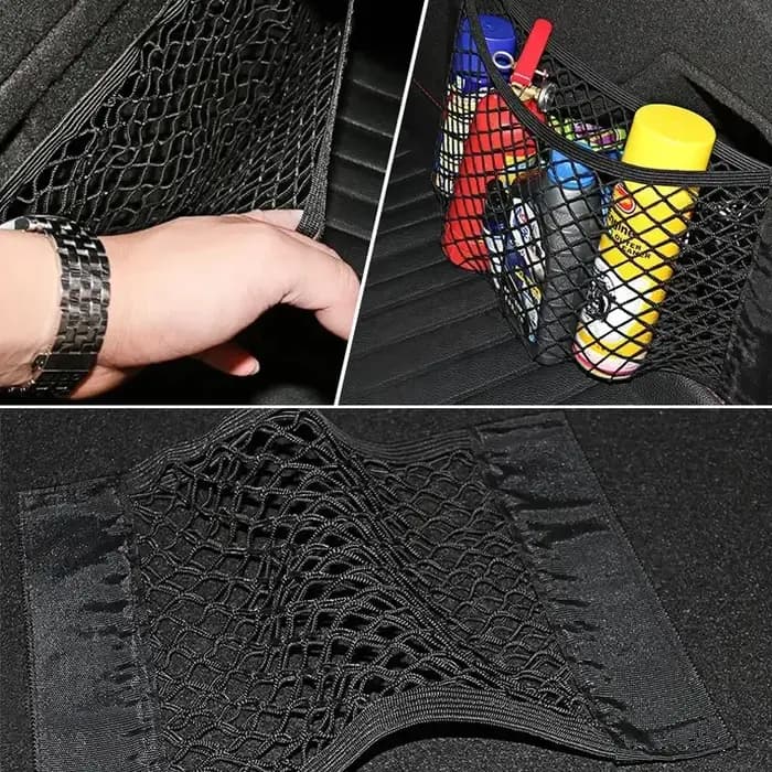 Sac de rangement universel pour voiture Filet de coffre à double maille Sac