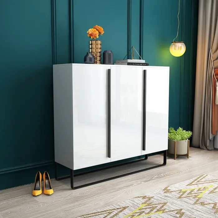 Étagère à chaussures blanche moderne