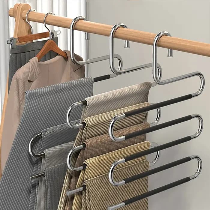 Porte-pantalon en acier inoxydable 1/2/3 pièces