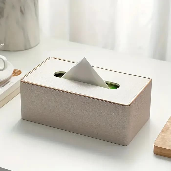 Boîte à mouchoirs en cuir de Style européen, avec conception créative de calandre de voiture pour bureau, maison et Restaurant