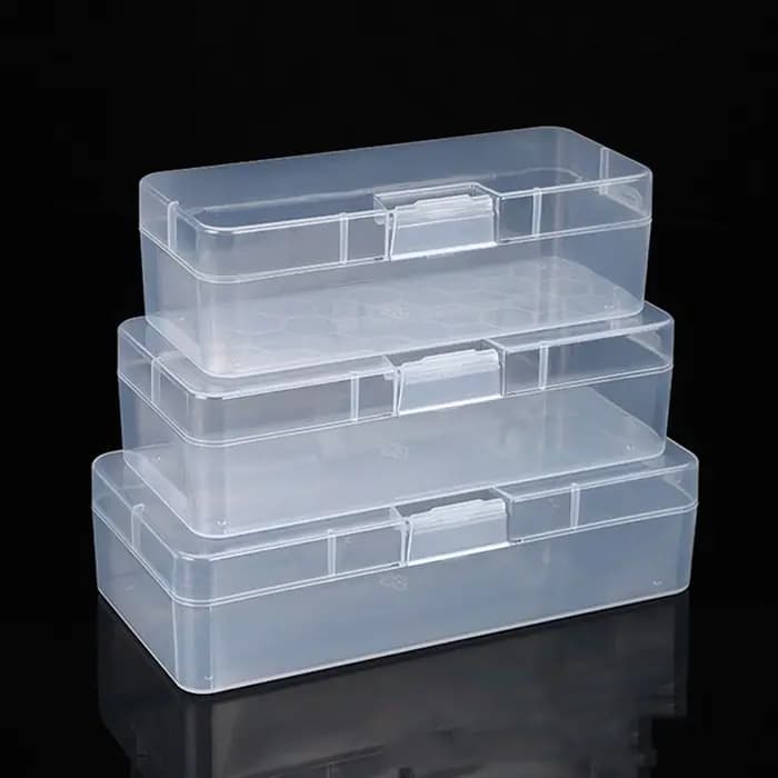 Boîte à stylos à ongles transparente