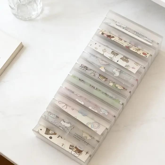 Boîte de rangement pour papier transfert à ongles