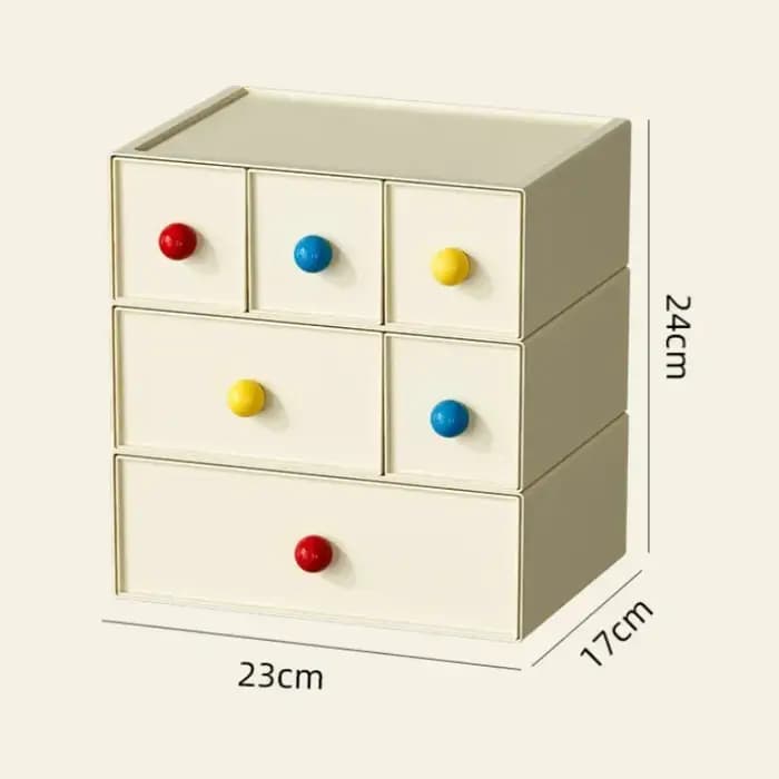Boîte de rangement empilable multicouche, crème Dopamine MELStorage, Free BLOJewelry, bureau d'entrée, 1-3 pièces
