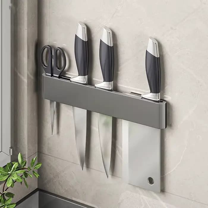 Porte-couteau mural multifonctionnel, étagère de cuisine, organisateur de couteaux, support de range