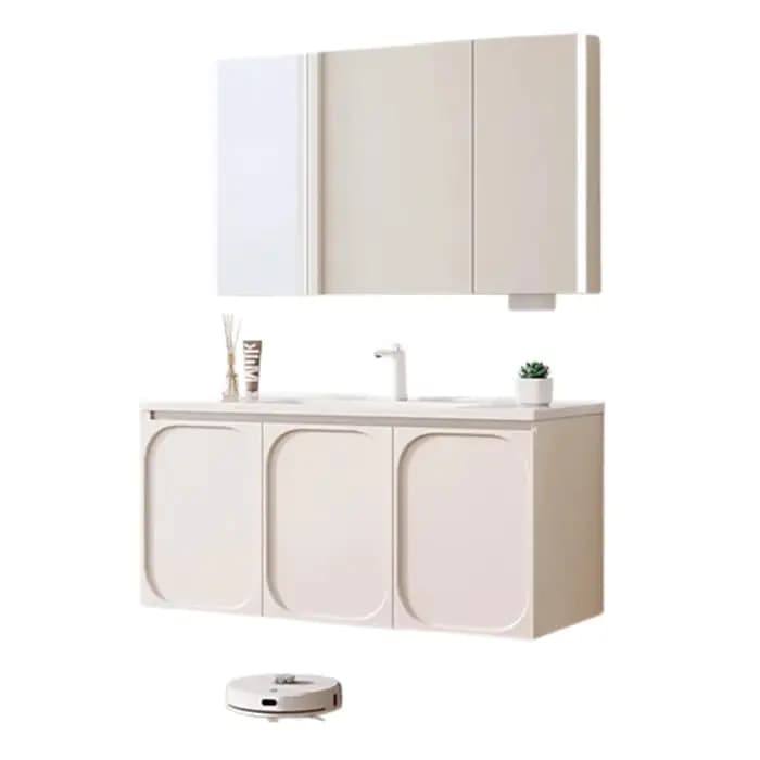 Miroir rangement salle de bain armoire flottant moderne minimaliste vanité