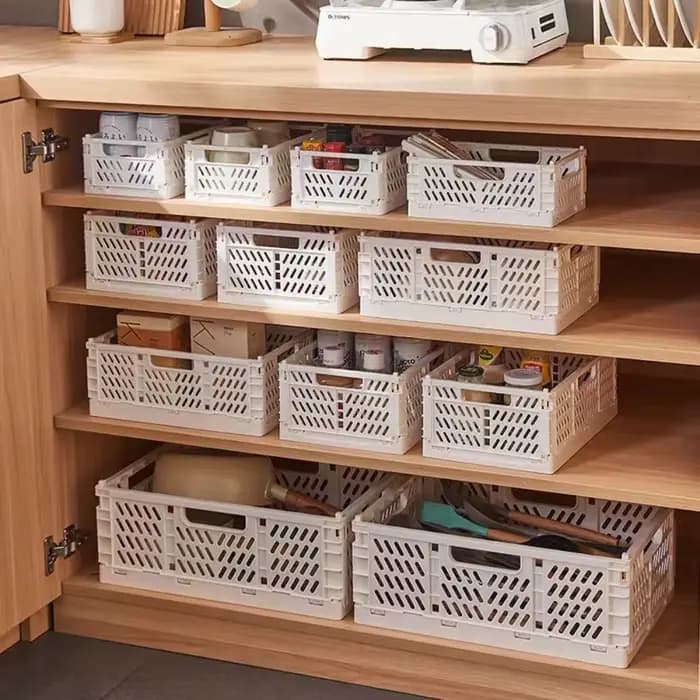Caisse de rangement pliable et empilable S/M/L