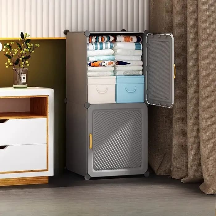 Petite armoire Portable détachable blanc esthétique pliant