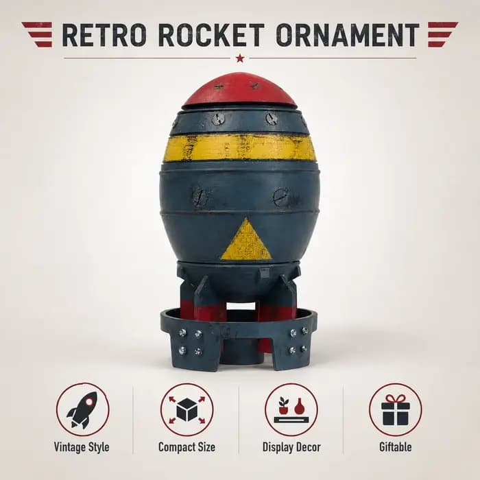 Boîte de rangement en résine en forme de bombe